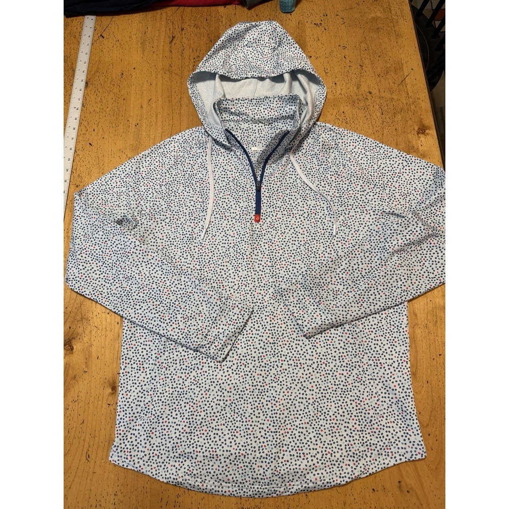 Swannies M Golf Logan Hoodie Dots All Over PriQuarter Zip Pullover Floral Men's